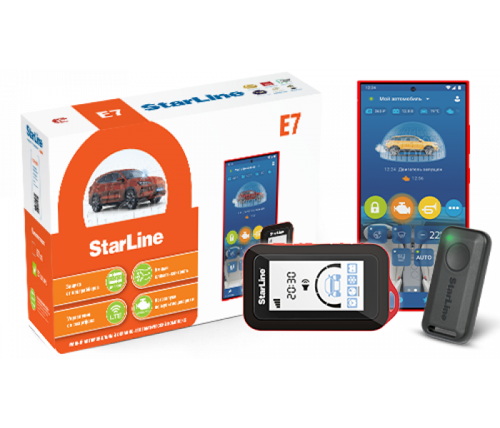 Автомобильная сигнализация StarLine E7 LTE GPS с автозапуском двигателя