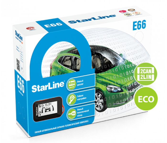 Автомобильная сигнализация StarLine E66 V2 ECO